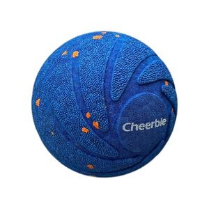 Cheerble Blue Textured Massage Ball with Orange Dots